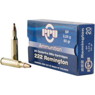 Prvi Partizan .222 Remington Ammunition 20 Rounds SP 50 Grain