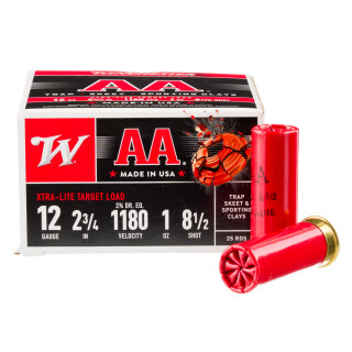 Winchester AA Xtra-Lite Target 12 Gauge Ammunition 25 Rounds 2-3/4" #8.5 Lead 1 oz