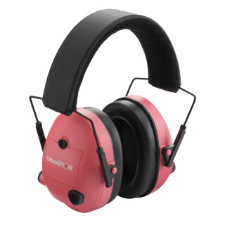 Champion Hearing Protection Electronic Earmuffs Pink 21db NRR 40975