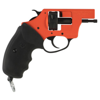 Charter Arms Starter Pistol Pro .22 Blank Ignition System 6 Round Cylinder Exposed Hammer Black Rubber Grips Orange Frame