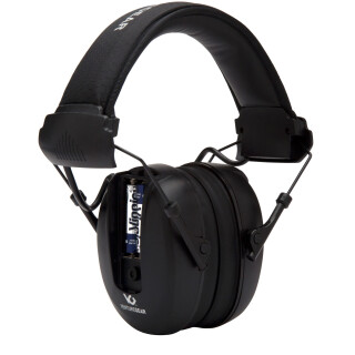 Pyramex VGPME10 Series Electronic Earmuff 24dB Noise Reduction Rating 2 AAA Batteries Omni Directional Microphone Black Finish