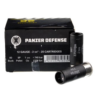 Panzer Defense Lequian Special HV 12 Gauge Shotshell 250 Rounds 2-3/4" 00 Buck 9 Pellets