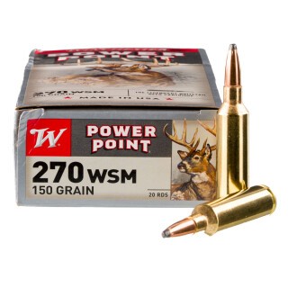 Winchester Power-Point .270 WSM Ammunition 20 Rounds JSP 150 Grain