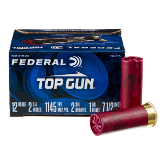 Federal Top Gun 12 Gauge Ammunition 25 Rounds 2-3/4" #7.5 Lead 1-1/8oz