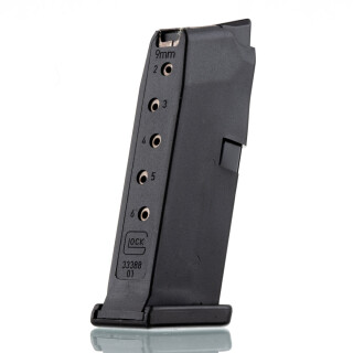 Glock 43 9mm Luger Factory Magazine 6 Rounds Black