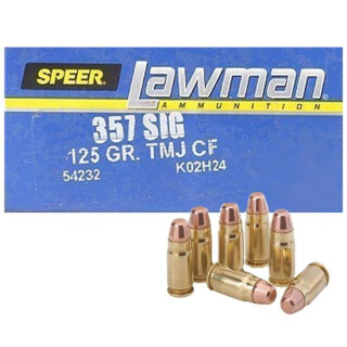 Speer Lawman .357 SIG Ammunition 50 Rounds TMJ 125 Grain