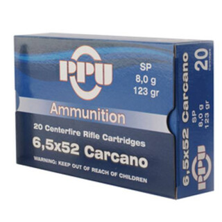 Prvi Partizan 6.5x52 Carcano Ammunition 20 Rounds SP 123 Grain