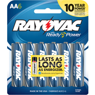 Rayovac AA Batteries Alkaline Batteries 6 Per Package