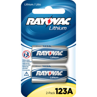 Rayovac CR123A Lithium Batteries 2-Pack