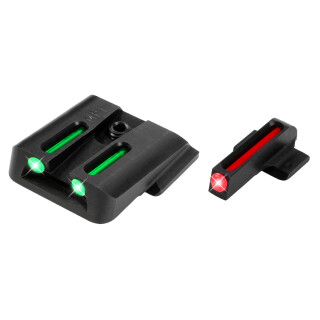 TruGlo Brite-Site Fiber Optic Sight Set for S&W M&P Models 3 Dot Sights CNC Machined Steel Housing Matte Black Finish