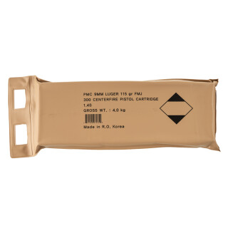 PMC Bronze 9mm Luger Ammunition 300 Round Battle Pack FMJ 115 Grain 