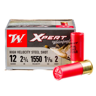 Winchester 12 Gauge Shotshell 25 Rounds 2 3/4" #2 Steel Shot 1 1/16 oz.