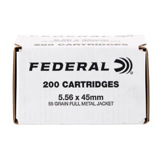 Federal American Eagle 5.56 NATO Ammunition 200 Rounds FMJ 55 Grains