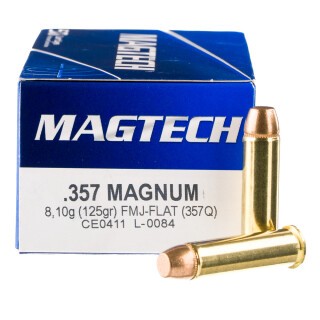 Magtech .357 Magnum Ammunition 50 Rounds FMJ-FP 125 Grain