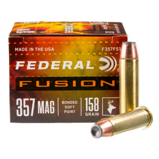 Federal Fusion .357 Magnum Ammunition 20 Rounds Fusion SP 158 Grain