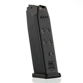 Glock 38 .45 GAP Factory Magazine 8 Rounds Black