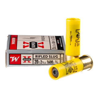 Winchester Super-X 20 Gauge Shotshell 250 Rounds 2-3/4" HP Rifled Slug 3/4 Ounce