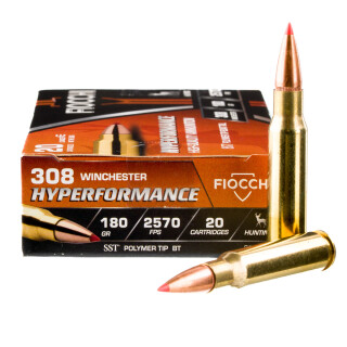 Fiocchi .308 Winchester Ammunition 20 Rounds SST Polymer Tip BT 180 Grain
