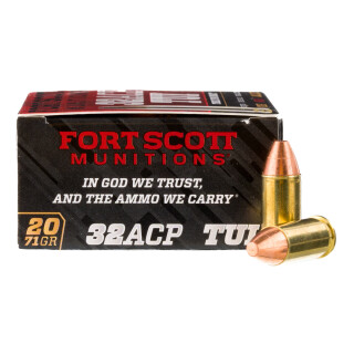 Fort Scott Munitions .32 ACP Ammunition 20 Rounds SCS TUI 71 Grain