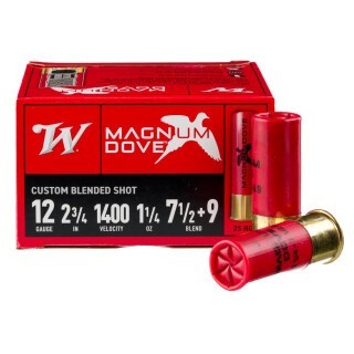Winchester Magnum Dove 12 Gauge Shotshell 25 Rounds 2-3/4" #7.5 & #9 Shot 1-1/4 Ounce
