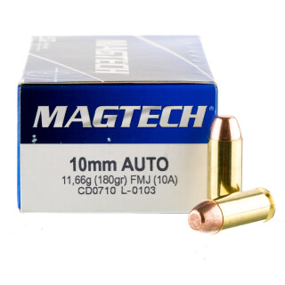Magtech 10mm Auto Ammunition 1000 Rounds FMJ 180 Grain 