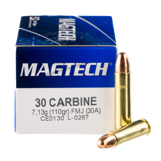 Magtech .30 Carbine Ammunition 50 Rounds FMJ 110 Grain