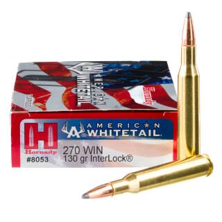 Hornady American Whitetail .270 Winchester Ammunition 200 Rounds InterLock SP 130 Grains
