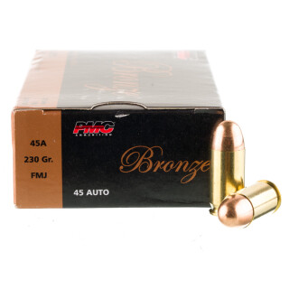 PMC Bronze .45 ACP Ammunition 50 Rounds FMJ 230 Grain