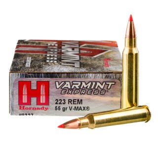 Hornady Varmint Express .223 Remington Ammunition 20 Rounds V-MAX 55 Grain