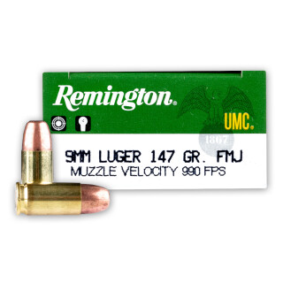 Remington UMC 9mm Luger Ammunition 500 Rounds FMJ 147 Grains