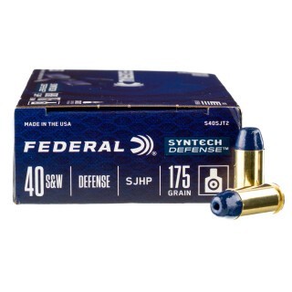 Federal Syntech Defense .40 S&W Ammunition 50 Rounds SHP 175 Grains