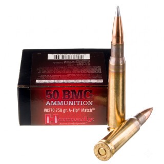 Hornady Match .50 BMG Ammunition 100 Rounds A-Tip Match 750 Grains