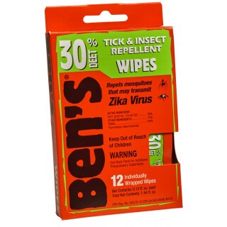 Ben's 30 Tick & Insect Repellent Wipes 12 Pack