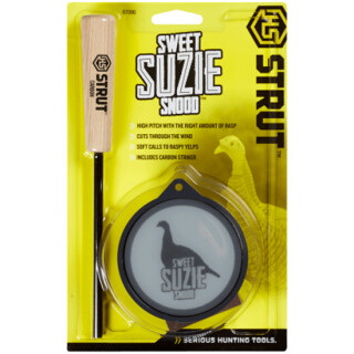 Hunters Specialties Strut Suzie Snood Glass Call Turkey Pot Call Plexi-glass with Carbon Striker High Pitch with Rasp 07096