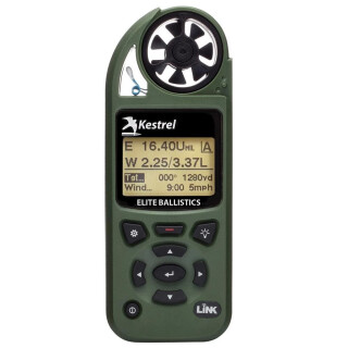 Kestrel 5700 Elite With LiNK and Applied Ballistics App Pocket Weather Meter Bluetooth Compatible Olive Green 0857ALOLV