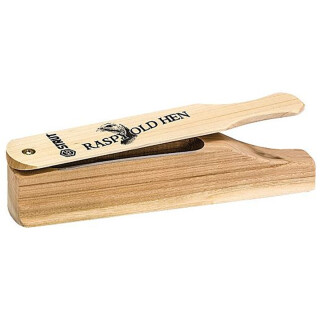Hunters Specialties Strut Raspy Old Hen Box Call Turkey Cherry Wood and Maple Wood Lid Natural 