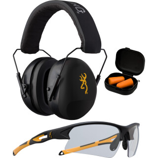 BROWNING RANGE KIT EYE AND HEARING PROTECTION BLACK