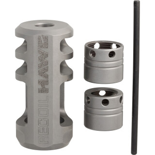 Browning Recoil Hawg Muzzle Brake 5/8-24 or ½-28 TPI Silver w/2 Collars and Tool