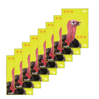 Allen Company EZ Aim Non-Adhesive Turkey Target 12"x18" Yellow with Turkey Head 8 Pack