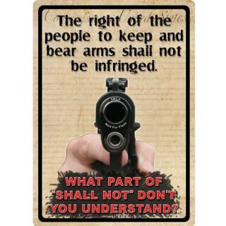 River's Edge Products "Right to Keep and Bare Arms" Tin Sign 12 x 17 Inches 1528