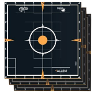 Allen Company EZ Aim Self-Adhesive Splash Sight In Target 8"x8" 6 Pack Orange and Black