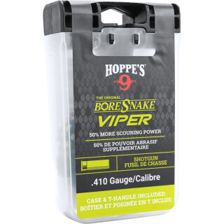 Hoppe's BoreSnake Viper Den Bore Cleaner Shotgun Length .410 Bore Gauge Pull Handle/Storage Case