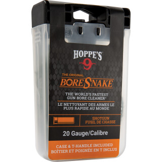Hoppe's No. 9 Boresnake Snake Den 20 Gauge Shotgun Pull Thru Bore Cleaning Rope and Carry Case with Pull Handle Lid