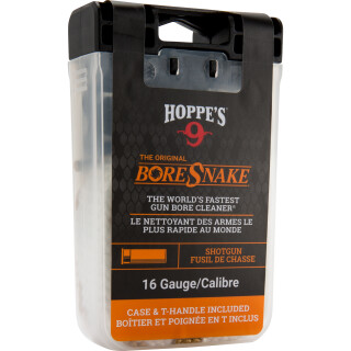 Hoppe's No. 9 Boresnake Snake Den 16 Gauge Shotgun Pull Thru Bore Cleaning Rope and Carry Case with Pull Handle Lid