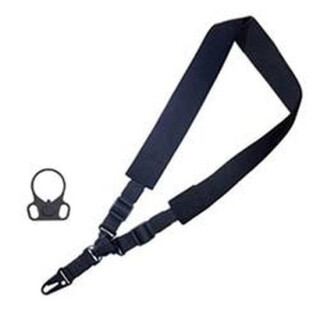 Max-ops, Tactical Nylon Single Point Sling Kit, H&K Style Hooks, Steel Receiver Adapter, Black