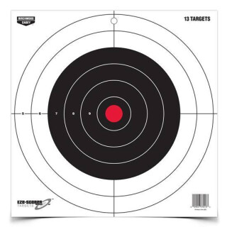 Birchwood Casey Eze-Scorer 12" Bull's Eye Paper Target Indoor/Outdoor White Background 13 Pack 37013