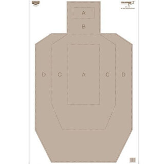 Birchwood Casey Eze-Scorer 23"x35" IPSC Practice Paper Target Indoor/Outdoor White 5 Pack 37029