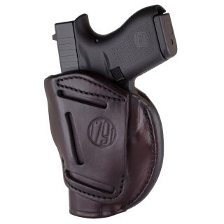 1791 Gunleather 3WH-3 3 Way Multi-Fit OWB Concealment Holster for Compact/Full Size Models Ambidextrous Draw Leather Signature Brown