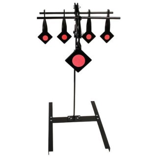 Champion .22 Auto-Reset Target with 5 Targets Rated for .22 Rimfire Steel Construction Black