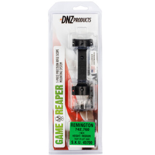 DNZ Products Game Reaper One Piece Scope Base/Ring Combo Rem 742 and 760 Models 1" Tube Medium Height Aluminum Matte Black